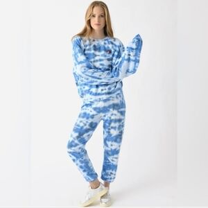 Aviator Nation Hand Dyed Tie Dye Crewneck Sweatshirt & Sweatpants SET  XS
